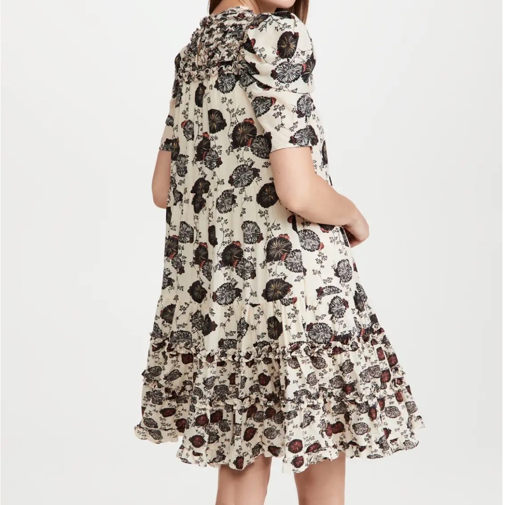 Ulla Johnson Cream and Black Floral Dress - Picture 3 of 13